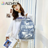 Tie Dye Large Backpack Women Travel School Rucksack Handbags