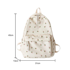 Women Floral Printing Backpack Casual School Bags