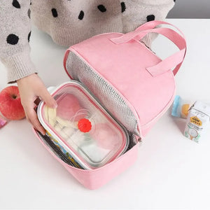 Students Portable Lunch Bag Insulated Thermal Food Lunch Box