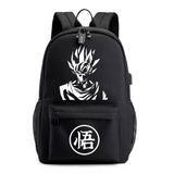 Goku Luminous Backpack USB Charging for Teenagers Travel Large Capacity
