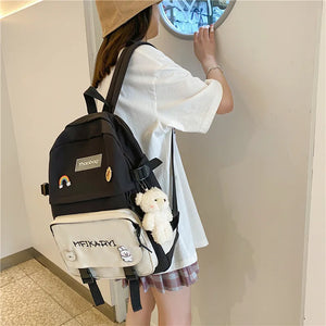 Waterproof Nylon Backpack for Girls Large School Bag