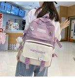 Waterproof Nylon Backpack for Girls Large School Bag