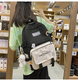 Waterproof Nylon Backpack for Girls Large School Bag