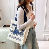 Large Capacity Canvas Tote Bag for Casual Shopping