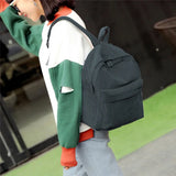 Soft Corduroy School Backpack for Teenage Girls