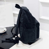 Corduroy School Backpack for Teen Girls