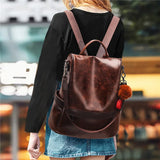 Chic Backpack Purse for Women Large Ladies Shoulder Bags with Pendants