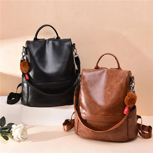 Chic Backpack Purse for Women Large Ladies Shoulder Bags with Pendants
