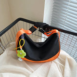 Chic Contrast Colour Nylon Shoulder Bag