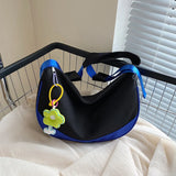 Chic Contrast Colour Nylon Shoulder Bag