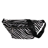 Cow Stripe Printed PU Waist Bag for Women