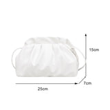 Stylish Dumpling Clip Purse Bag Soft PU Leather Cloud Underarm Shoulder Ba