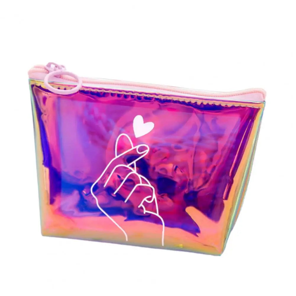 Faux Leather Water Resistant Cosmetic Bag for Outdoor Storage