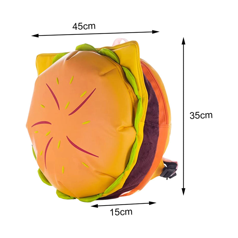 Stylish Hamburger Daypack Laptop Storage Cheeseburger Backpack for Travel