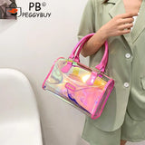 Stylish PVC Ladies Messenger Square Bag