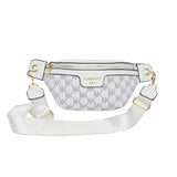 Letter Printed PU Leather Waist Bag for Women Fanny Pack