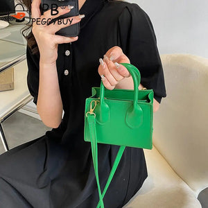 Stylish PU Leather Mini Messenger Handbag for Women