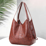 Stylish PU Leather Shoulder Bag Purse Tote Travel Umbrellas Lovely Hand Bag