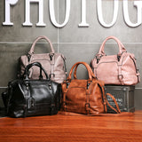 Retro PU Leather Travel Messenger Bag for Women