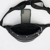 Rivet Chain Waist Bags PU Leather Fanny Pack Female Waist Pack