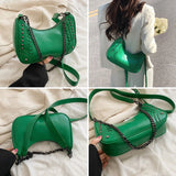 Stylish Rivet Crossbody Bag Female Top Motorcycle Bags for Women Shoulder Bag