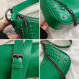 Stylish Rivet Crossbody Bag Female Top Motorcycle Bags for Women Shoulder Bag