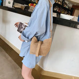 Straw Crochet Clutch Bag for Women Girlfriend Gift