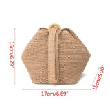 Straw Crochet Clutch Bag for Women Girlfriend Gift