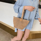 Straw Crochet Clutch Bag for Women Girlfriend Gift