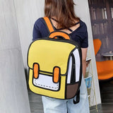 Stylish Teenager Backpack Lightweight Comic Bookbag Smooth Zipper