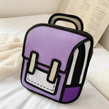 Stylish Teenager Backpack Lightweight Comic Bookbag Smooth Zipper