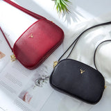 Three-Layer Zipper Cow Leather Shoulder Bag Women's Handbags Crossbody Bag