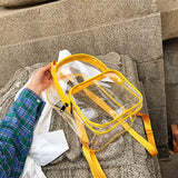 Stylish Transparent Backpacks PVC Dual Shoulder Bags
