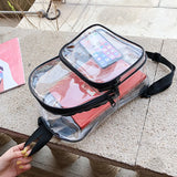 Stylish Transparent Backpacks PVC Dual Shoulder Bags