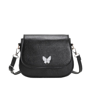 Butterfly Decor PU Leather Shoulder Crossbody Bag