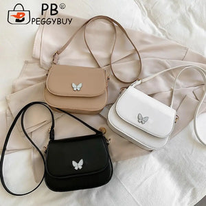 Stylish Women Butterfly PU Leather Shoulder Crossbody Bag