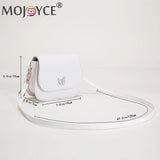 Butterfly Decor PU Leather Shoulder Crossbody Bag
