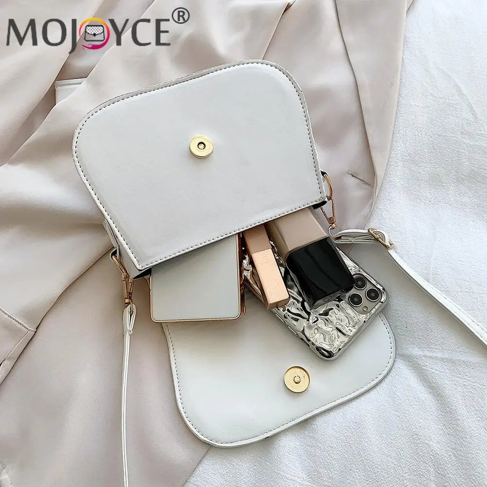 Butterfly Decor PU Leather Shoulder Crossbody Bag