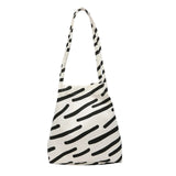 Stylish Women Canvas Shoulder Bag Large Capacity Grocery Handbags