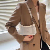 Clear Jelly Bag Small Square Underarm Bag Female Zipper Shoulder Bag