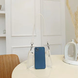 Clear Jelly Bag Small Square Underarm Bag Female Zipper Shoulder Bag