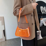 Clear Jelly Bag Small Square Underarm Bag Female Zipper Shoulder Bag