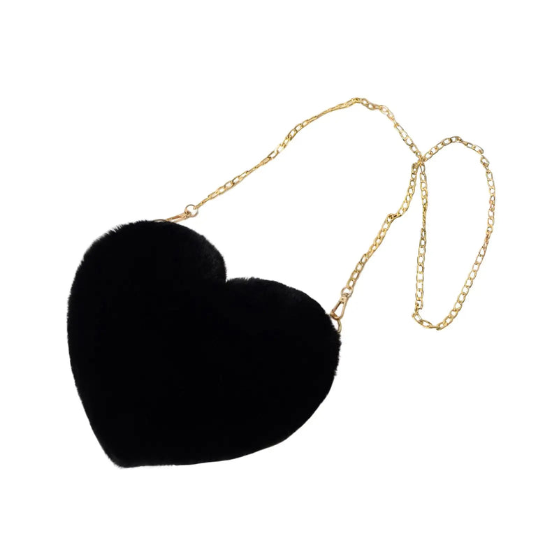 Women Heart Shoulder Bag Casual Chain Shoulder Bag Pouch