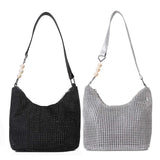 Rhinestones Shoulder Leather Bag for Women
