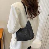 Rhinestones Shoulder Leather Bag for Women