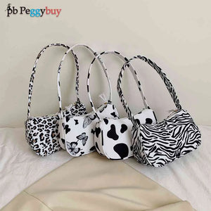 Animal Printing Canvas Shoulder Bag for Daily Shopping