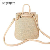 Women Straw Backpack Shoulder Bags Hand-Woven Handbags Gift