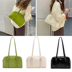 Soft PU Leather Underarm Bag Large Capacity Shoulder Handbag