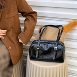 Soft PU Leather Underarm Bag Large Capacity Shoulder Handbag