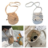 Stylish Woven Shoulder Bag Bucket Bag Phone Purse Mini Women's Summer Beach Hand